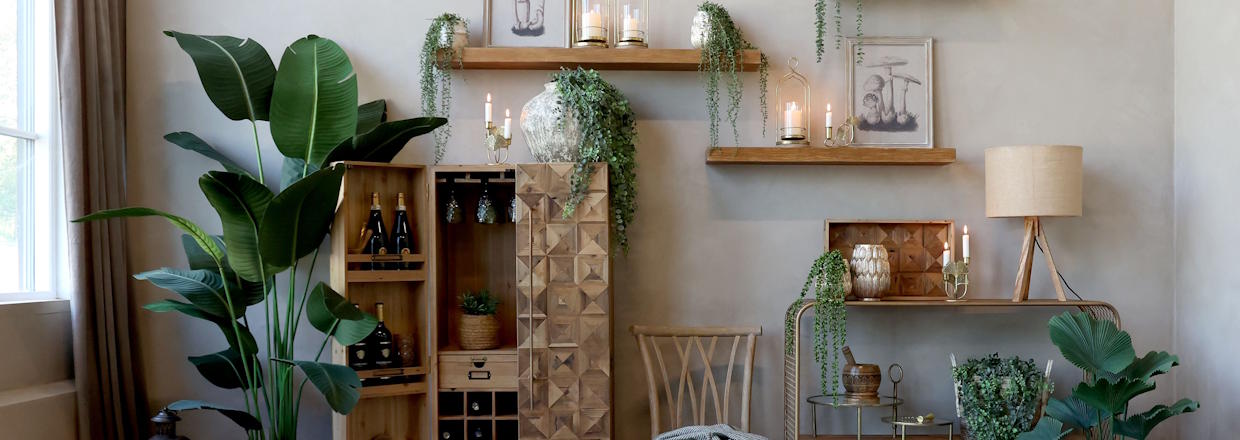 Fleur kunstige planter og gr�nne dekorationer til moderne boligindretning