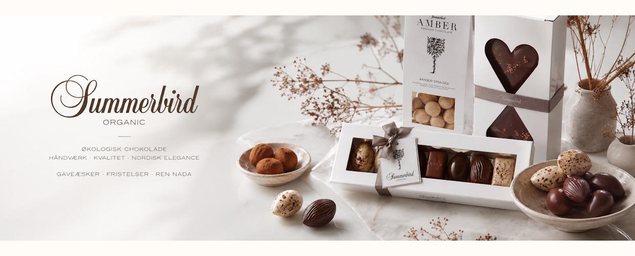 Summerbird chokolade &ndash; eksklusive gave�sker, drag�er og h�ndlavet luksuschokolade hos Liljeh�j