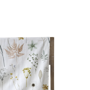 aix dug med blomsterprint i creme bomuld