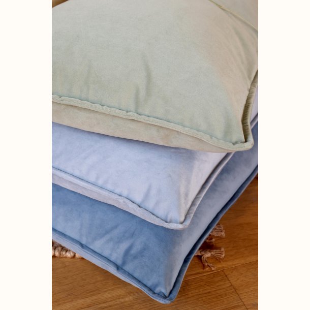 Bl�d velour pudebetr�k sky blue