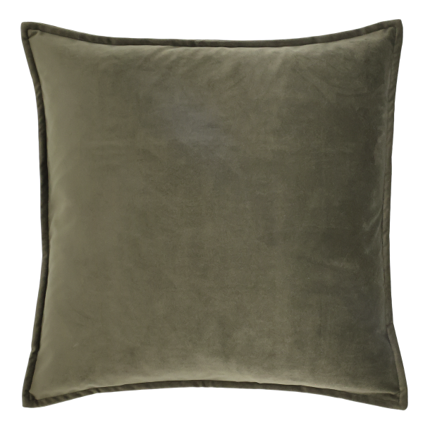 Aix pudebetr�k i velour olivengr�n