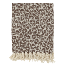 Aix plaid af overskudsgarn med leopard-m�nster