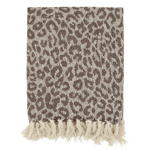 Aix plaid af overskudsgarn med leopard-m�nster