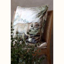 Pudebetr�k med dyreprint leopard