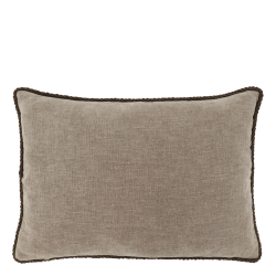 Aix pudebetr�k chenille med piping i latte