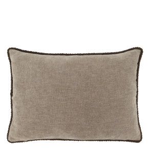 Aix pudebetr�k chenille med piping i latte