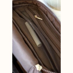 Toilettaske coffee med lommer og lynl�s