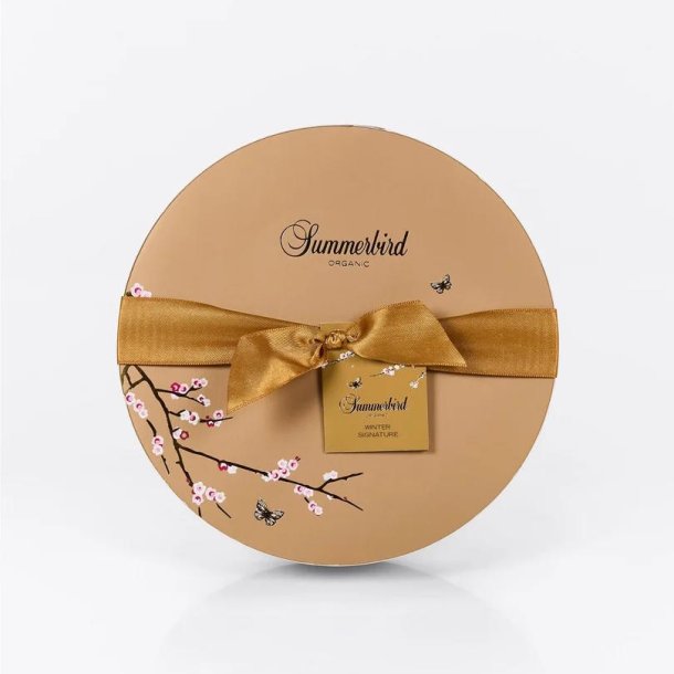 Elegant rund Summerbird Winter Signature �ske med gyldent b�nd