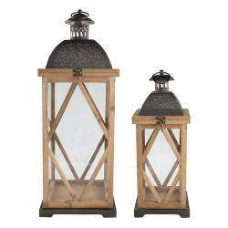 Lanterne m. dekor s�t af 2
