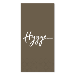 serviet hygge tekst klassisk bordd�kning mocca papirserviet med tekst