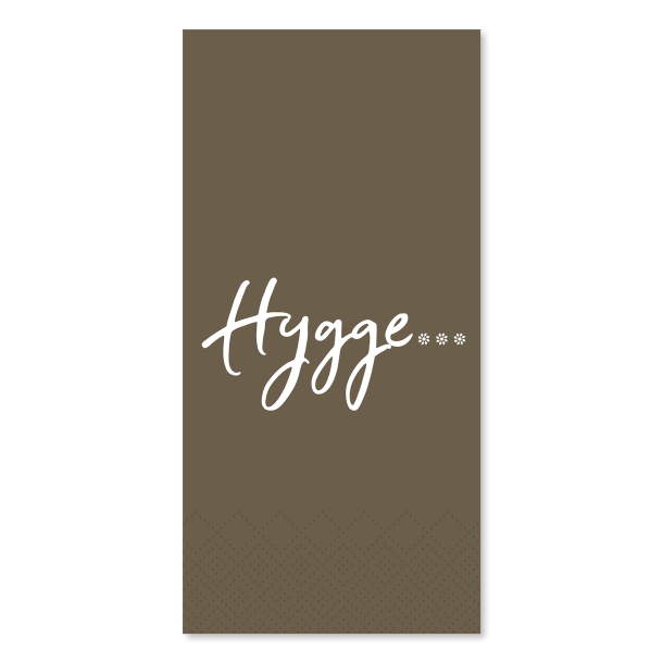 serviet hygge tekst klassisk bordd�kning mocca papirserviet med tekst