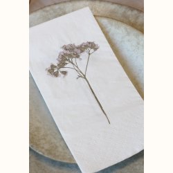 Serviet med blomsterstilk print