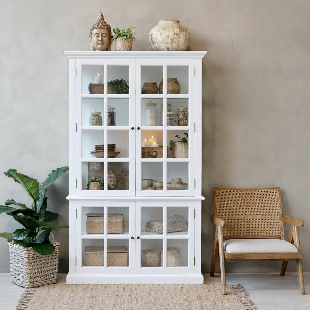 Marseille Vitrineskab m. 4 l�ger &amp; hylder