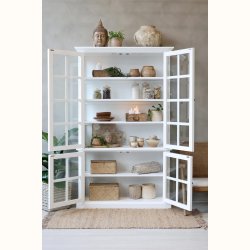 Marseille Vitrineskab m. 4 l�ger &amp; hylder