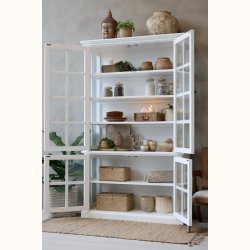 Marseille Vitrineskab m. 4 l�ger &amp; hylder