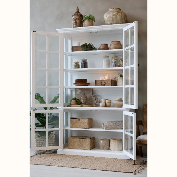 Marseille Vitrineskab m. 4 l�ger &amp; hylder