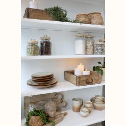 Marseille Vitrineskab m. 4 l�ger &amp; hylder