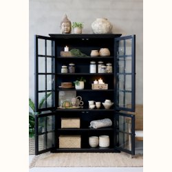 Marseille Vitrineskab m. 4 l�ger &amp; hylder