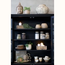 Marseille Vitrineskab m. 4 l�ger &amp; hylder