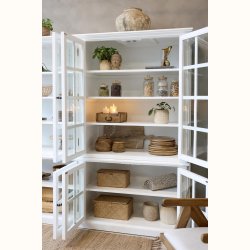 Marseille Vitrineskab m. 8 l�ger &amp; hylder