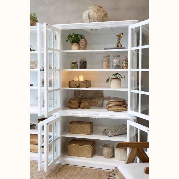 Marseille Vitrineskab m. 8 l�ger &amp; hylder