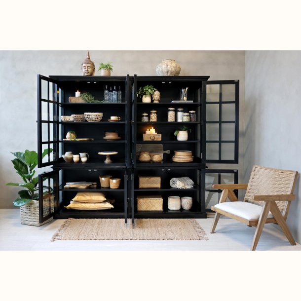 Marseille Vitrineskab m. 8 l�ger &amp; hylder