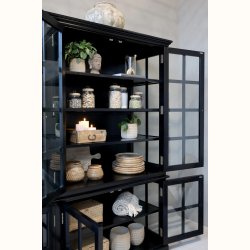 Marseille Vitrineskab m. 8 l�ger &amp; hylder