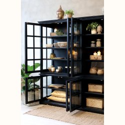 Marseille Vitrineskab m. 8 l�ger &amp; hylder