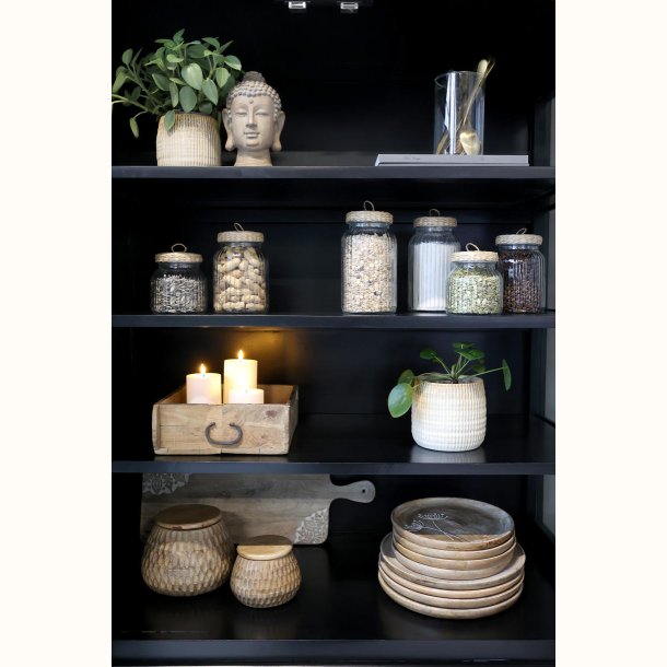 Marseille Vitrineskab m. 8 l�ger &amp; hylder