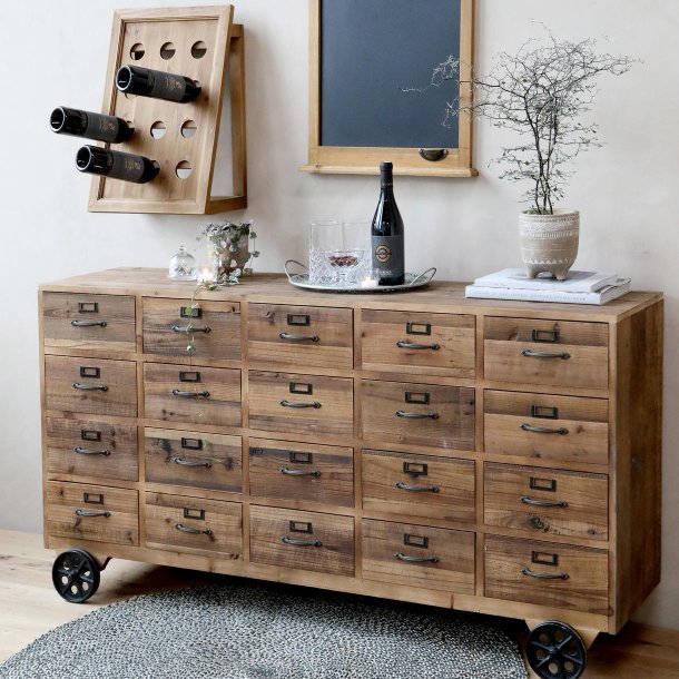 K�bmandsdisk p� hjul m. 20 skuffer