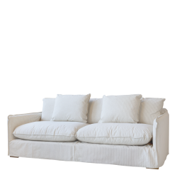 malo sofa i h�r med 5 puder i creme og latte