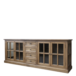 Marseille Vitrine m. 4 l�ger og 4 skuffer