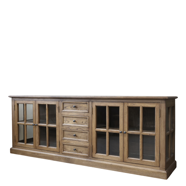 Marseille Vitrine m. 4 l�ger og 4 skuffer