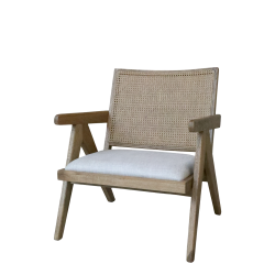 Loungestol m. stofs�de og fletryg