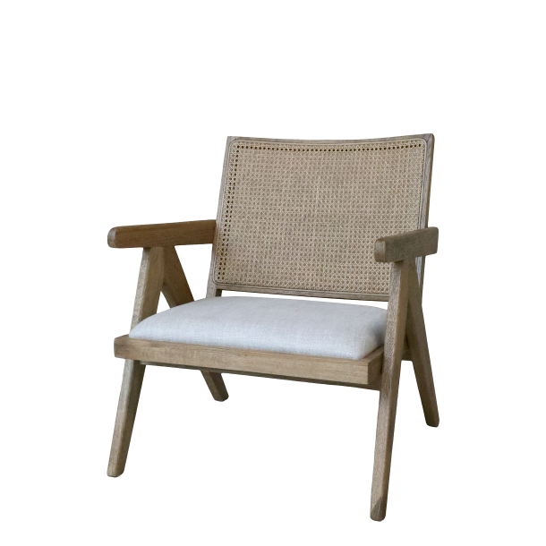 Loungestol m. stofs�de og fletryg