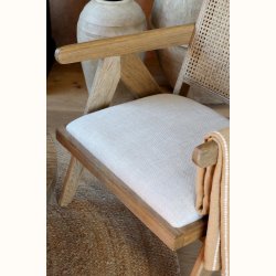 Loungestol m. stofs�de og fletryg