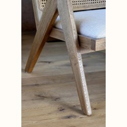 Loungestol m. stofs�de og fletryg