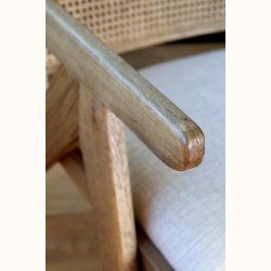 Loungestol m. stofs�de og fletryg