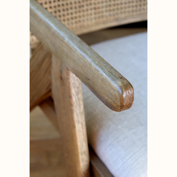 Loungestol m. stofs�de og fletryg