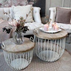 Sofabord m. tr�l�g s�t af 2