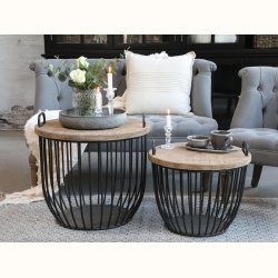 Sofabord m. tr�l�g s�t af 2