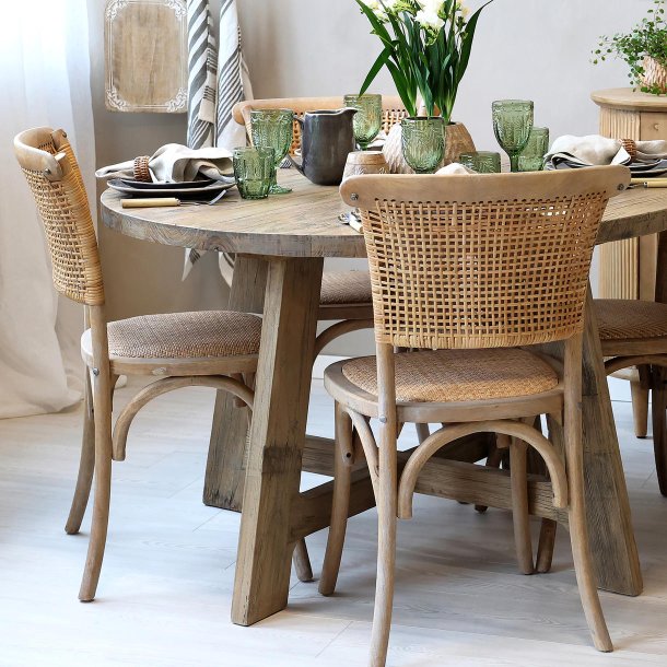 Spisebordsstol m. flets�de &amp; ryg