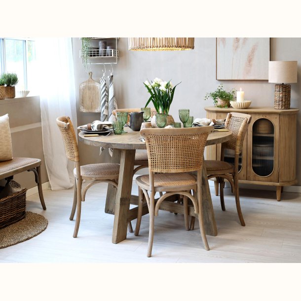 Spisebordsstol m. flets�de &amp; ryg