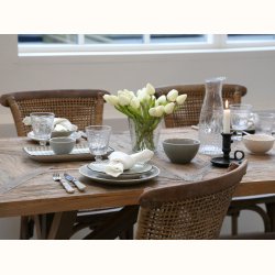 Spisebordsstol m. flets�de &amp; ryg