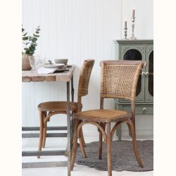 Spisebordsstol m. flets�de &amp; ryg