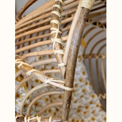 flettet rattan m�nster p� h�ngestol