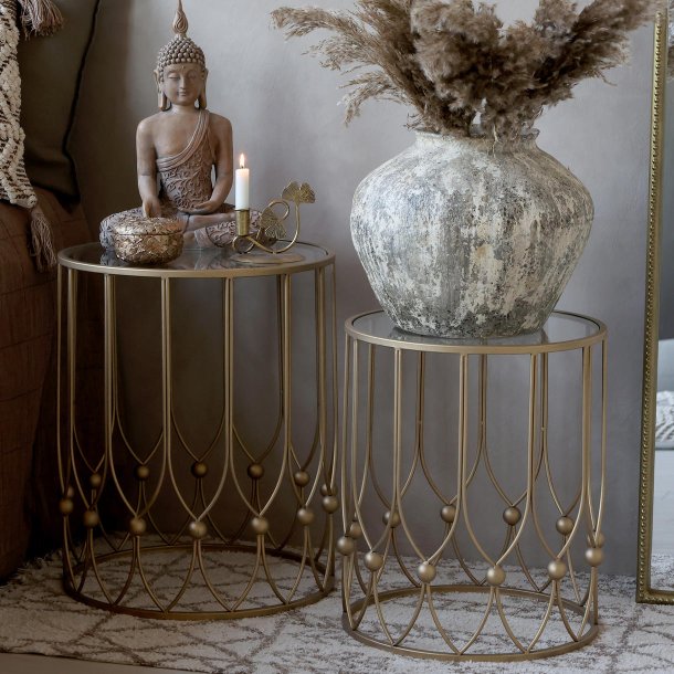 Sidebord m. glasplade