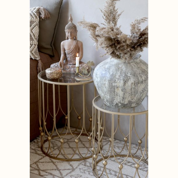 Sidebord m. glasplade