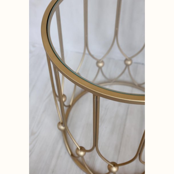 Sidebord m. glasplade