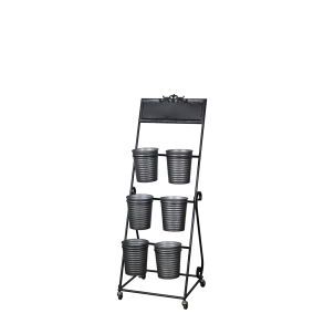 blomsterreol med 6 skjulere i zink